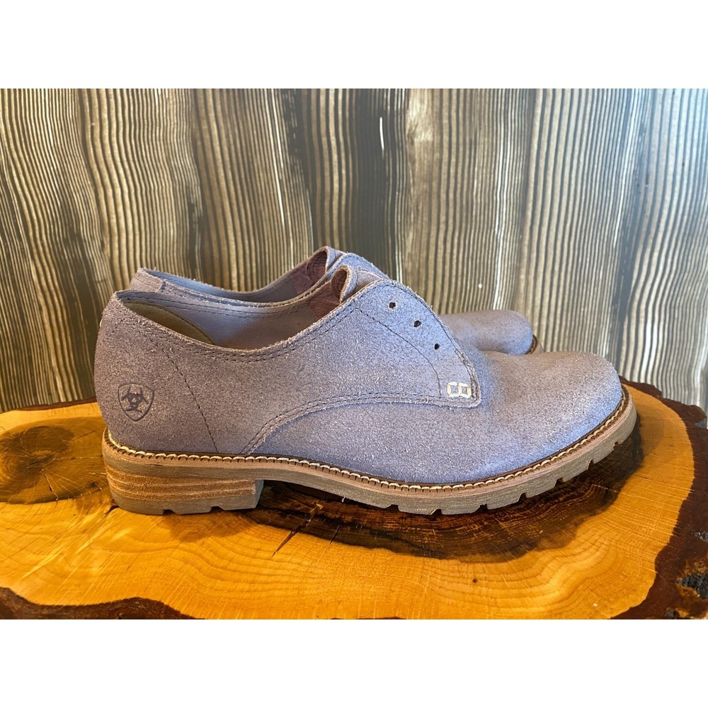 Ariat Vale Oxfords Purple Suede Laceless Slip On Shoes Sz 6.5B Fairy Boho Fairy - Picture 3 of 10